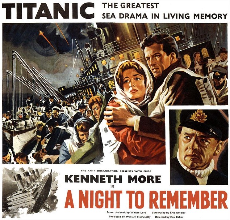 1958 Titanic A night to remember movie poster